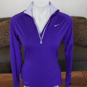 Purple Nike Dri-Fit Lightweight Pullover - Small